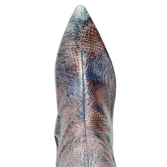 Wild Pair Women's Islah Wide Calf Block Heel Knee High Boots Multi Snake Size 10 - Picture 4 of 5